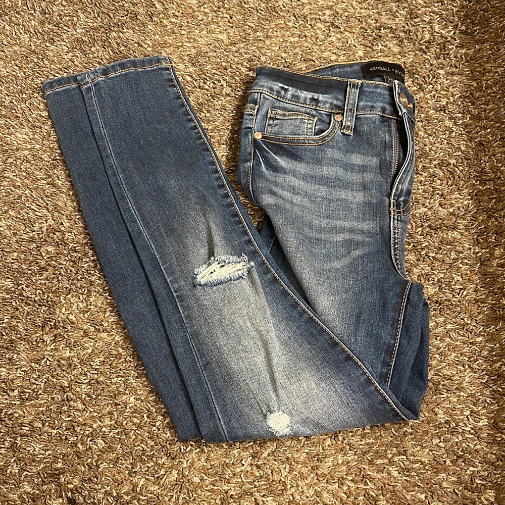 High rise skinny jeans